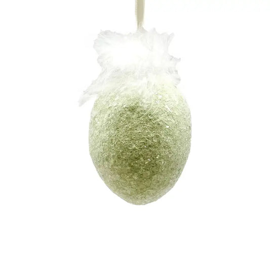 4" Mint Egg Feathers Ornament