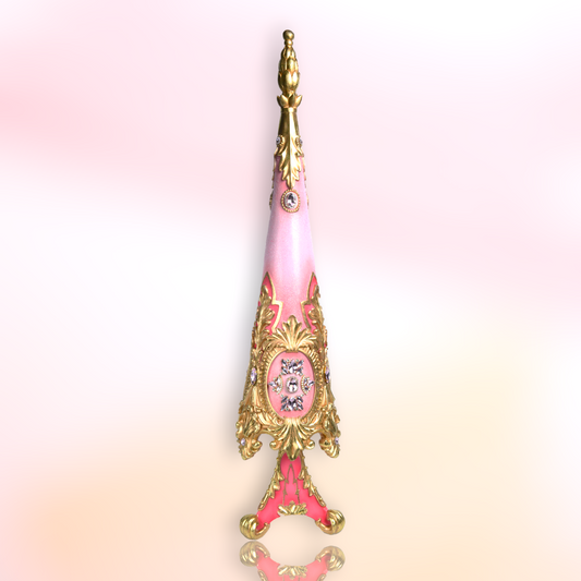 3' Cone Tree Pink Gold