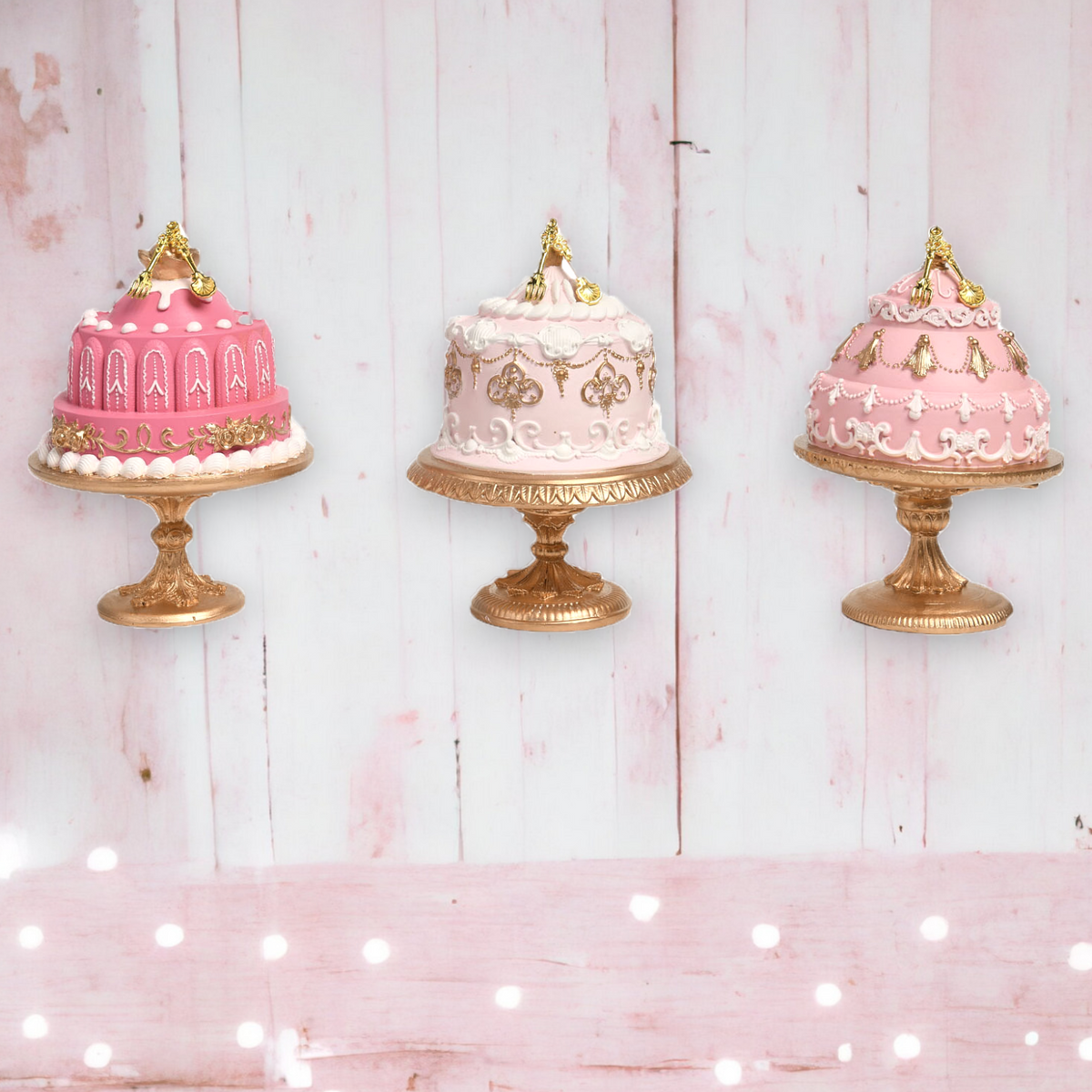 5" Cake Pink Gold