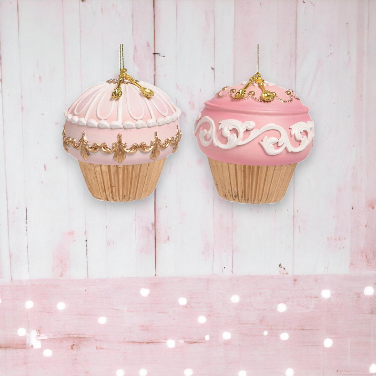 3" Cupcake Pink Gold