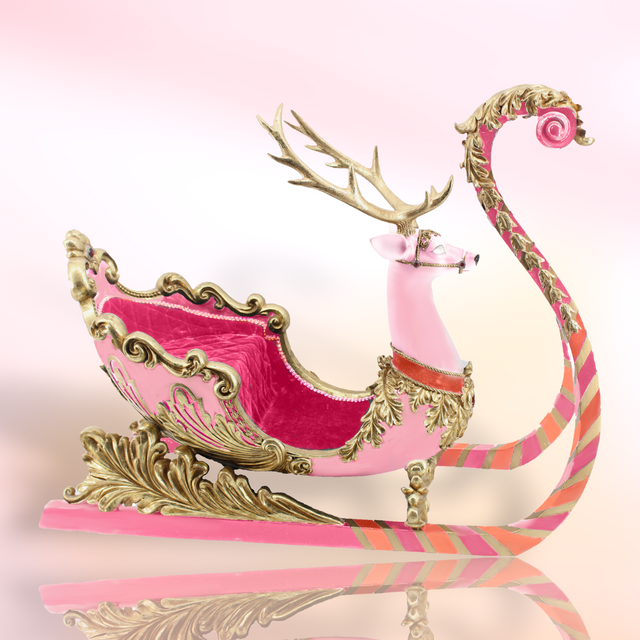 27" Deer Sleigh Pink