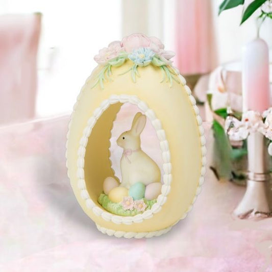 8" Sugar Egg Bunny Yellow