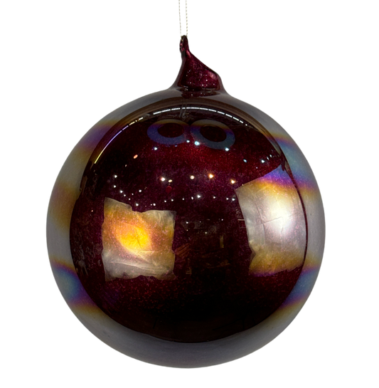 150mm Burgandy Glass Ball Ornament