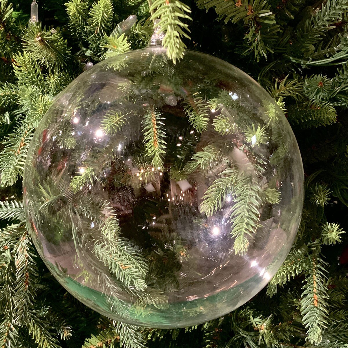 150mm Clear Glass Ball Ornament