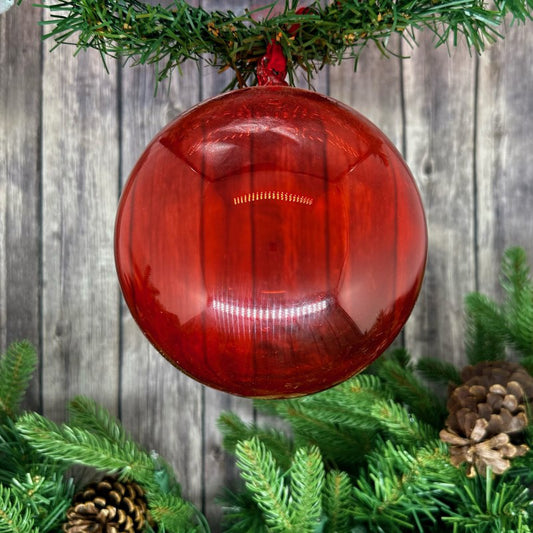 6" Red Glass Ornament
