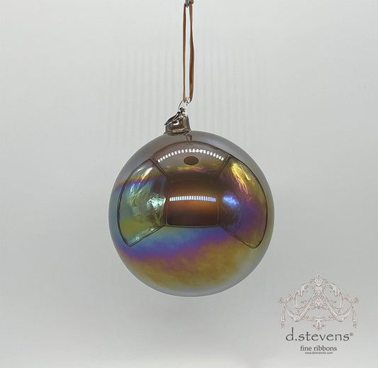 120mm Copper Iridescent Glass Ball Ornament