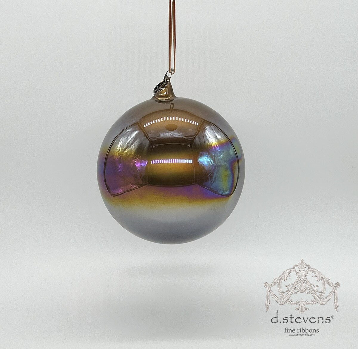 150mm Copper Iridescent Glass Ball Ornament