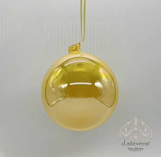 120mm Gold Iridescent Glass Ball Ornament