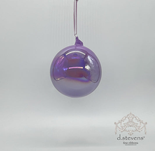 120mm Purple Iridescent Glass Ball Ornament
