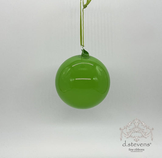 100mm Lime Green Glass Ball Ornament