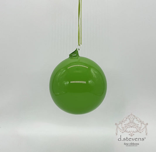 5" Lime Green Glass Ball Ornament