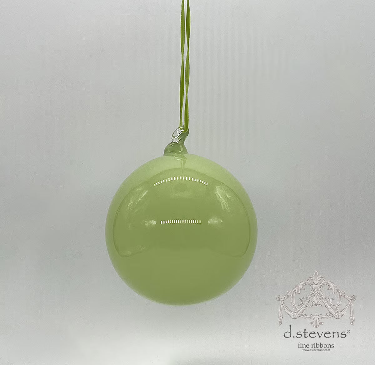 5" Light Sage Glass Ball Ornament