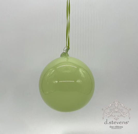 5" Light Sage Glass Ball Ornament