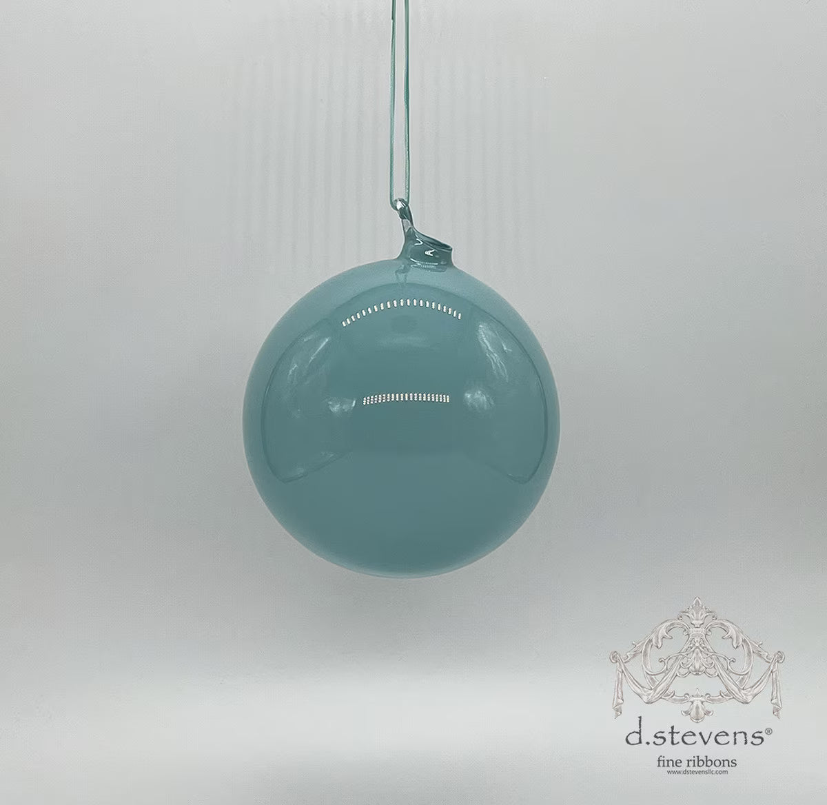 5" Cadet Blue Glass Ball Ornament