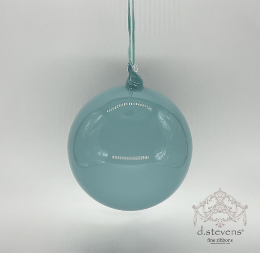 6" Cadet Blue Glass Ball Ornament