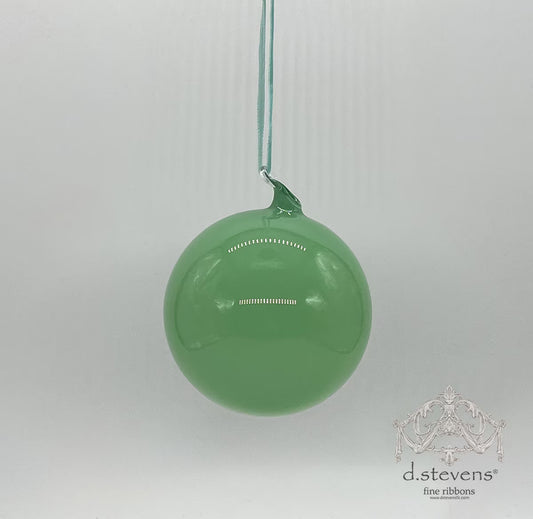 4" Deep Sage Glass Ball Ornament