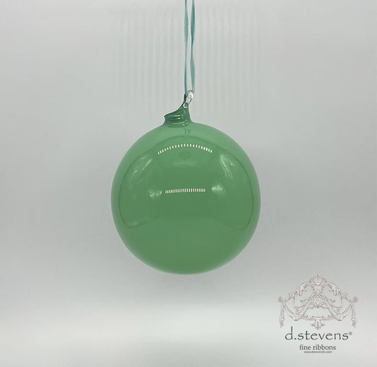 5" Deep Sage Glass Ball Ornament