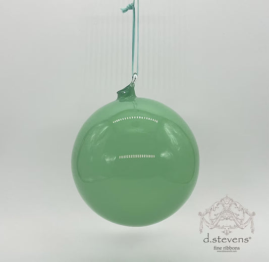 6" Deep Sage Glass Ball Ornament