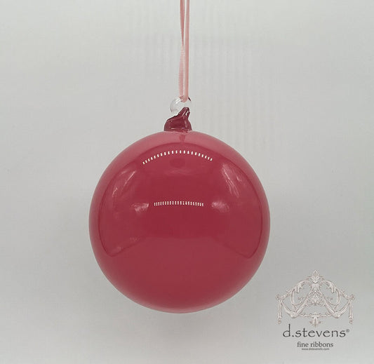 120mm Cranberry Glass Ball Ornament