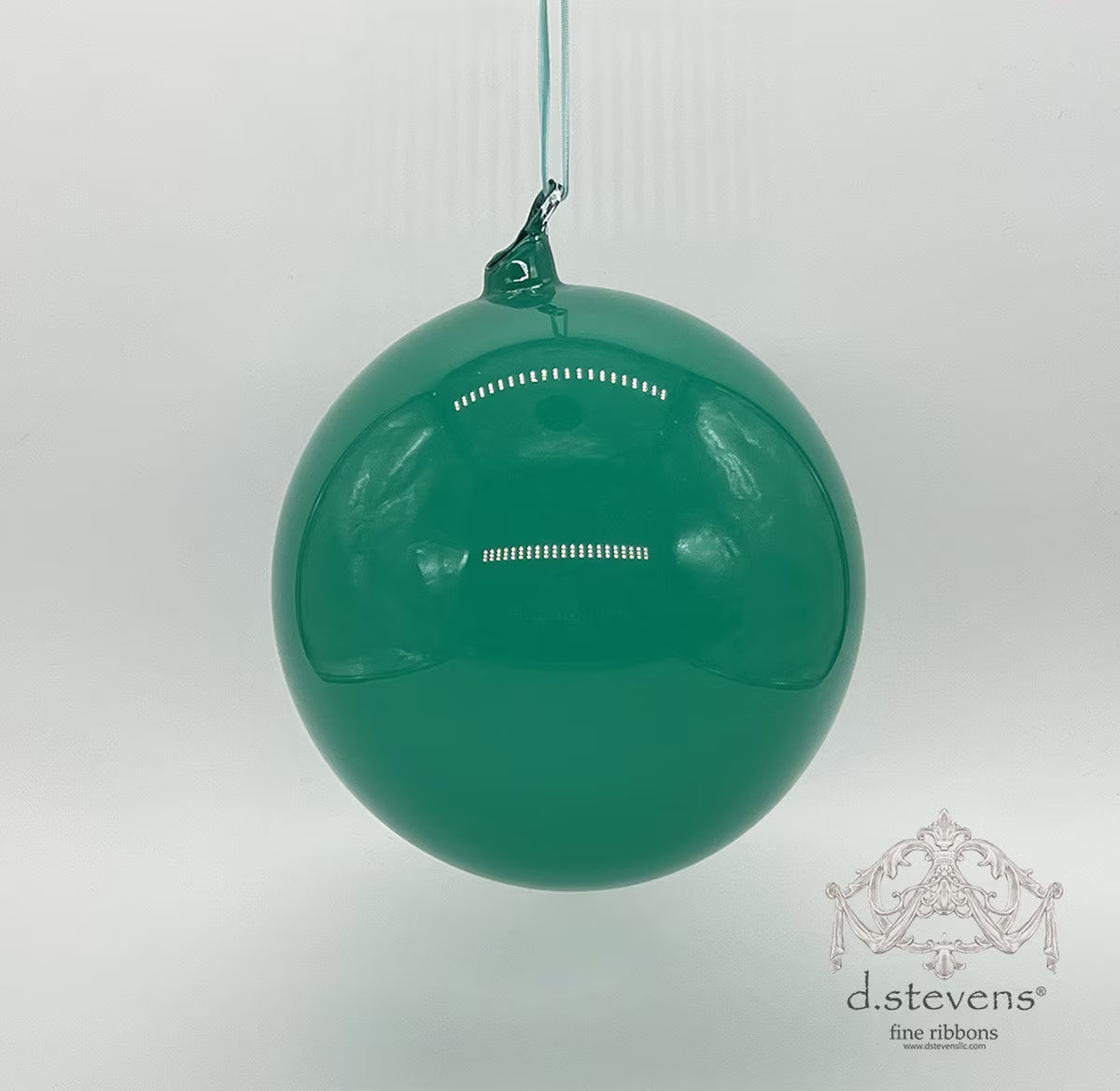 8" Teal Glass Ball Ornament