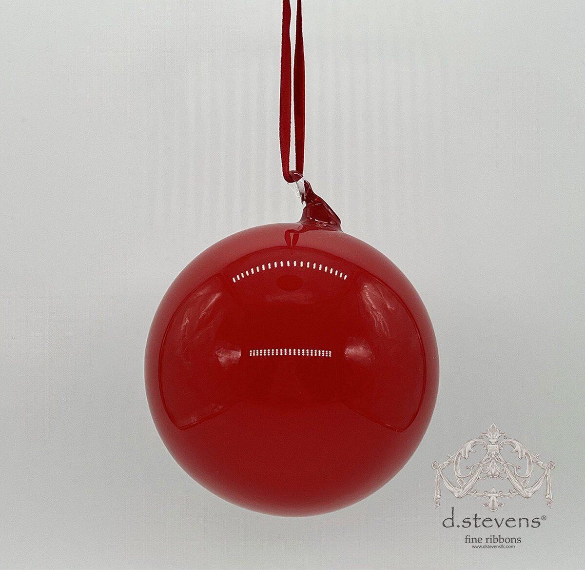 4" Red Glass Ball Ornament