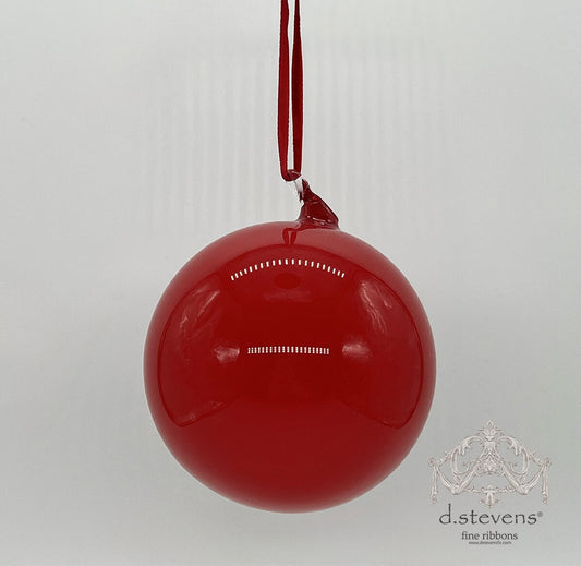4" Red Glass Ball Ornament