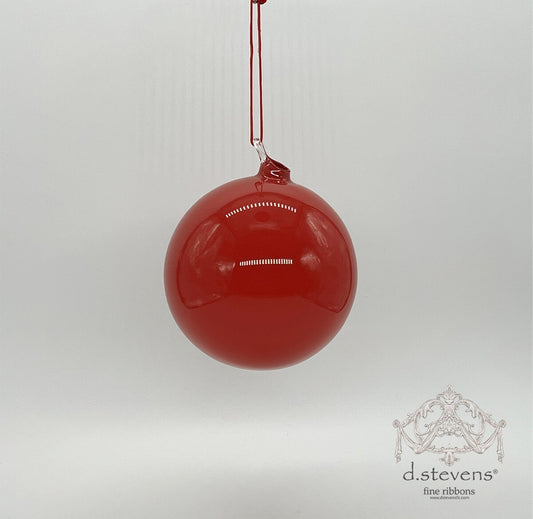 5" Red Glass Ball Ornament