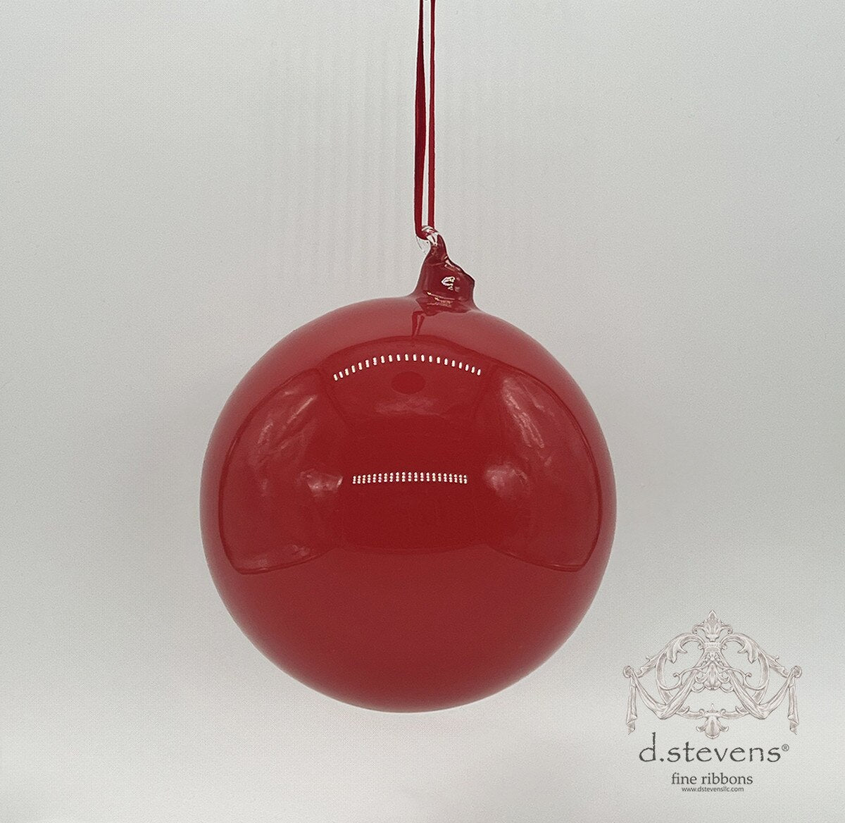 6" Red Glass Ball Ornament
