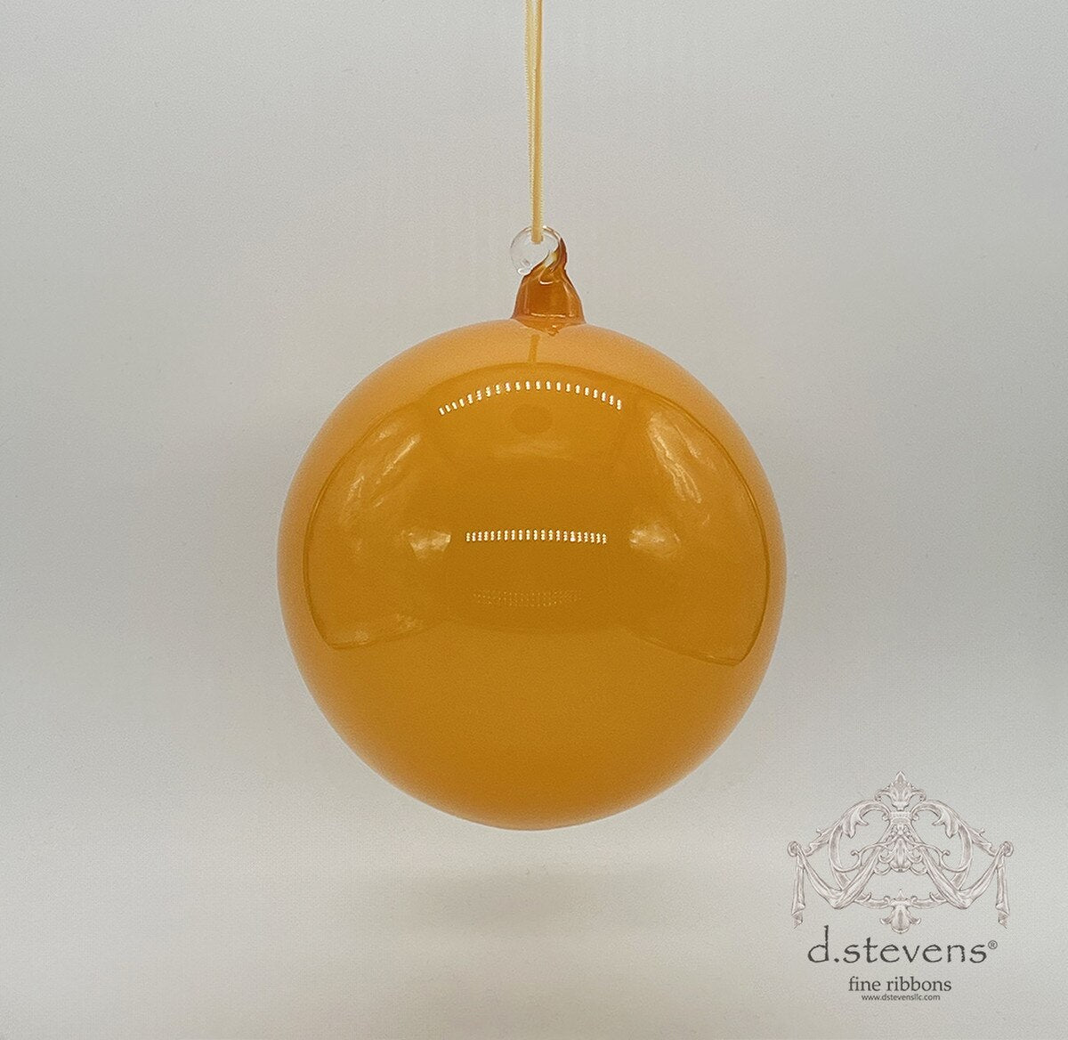 6" Apricot Glass Ball Ornament