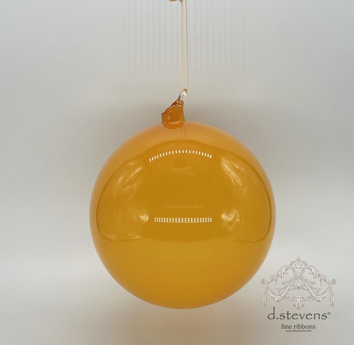 Glass 180mm apricot ball ornament, 7.1Material: Glass inch, for Christmas tree decorating