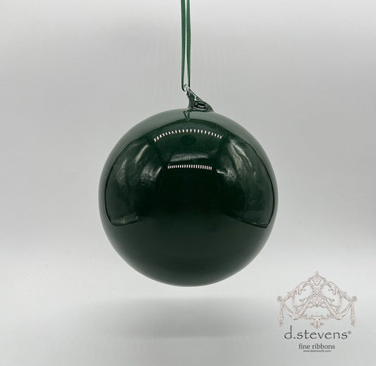 6" Hunter Green Glass Ball Ornament