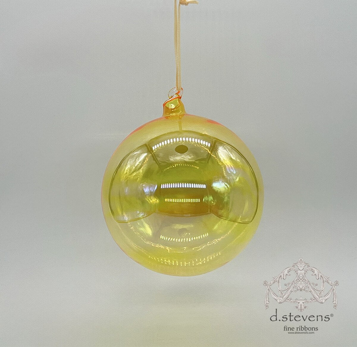 150mm Clear Gold Glass Ball Ornament