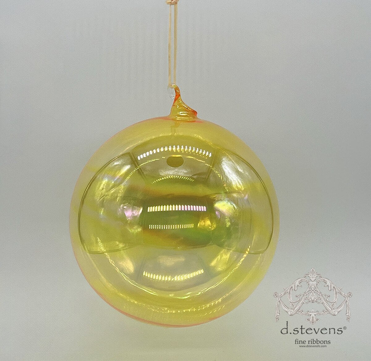 180mm Clear Gold Glass Ball Ornament