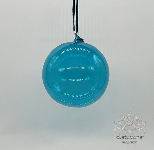 Aqua clear glass ball ornament, 4 inch, for Christmas tree decorating
