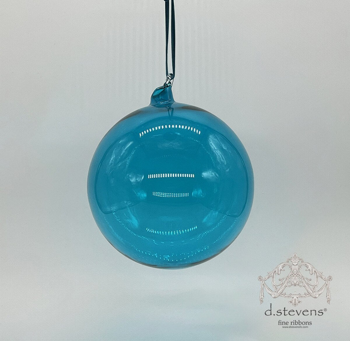 Aqua clear glass ball ornament.