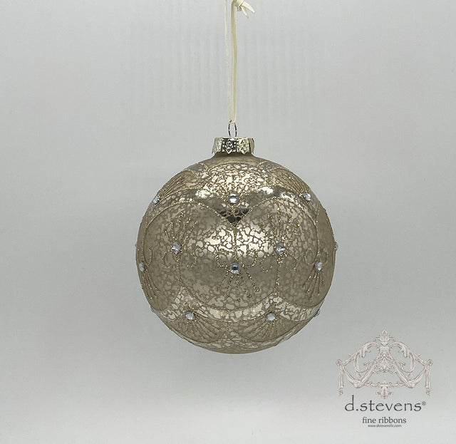 Gold mercury glass ornament for holiday decorating