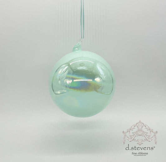 180mm Seafoam Iridescent Glass Ball Ornament