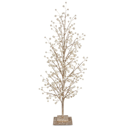 Pearl glitter decorative tree with a soft lustre.