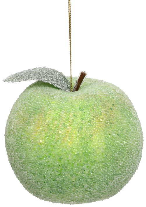 3” Green Apple Frosted Ornament