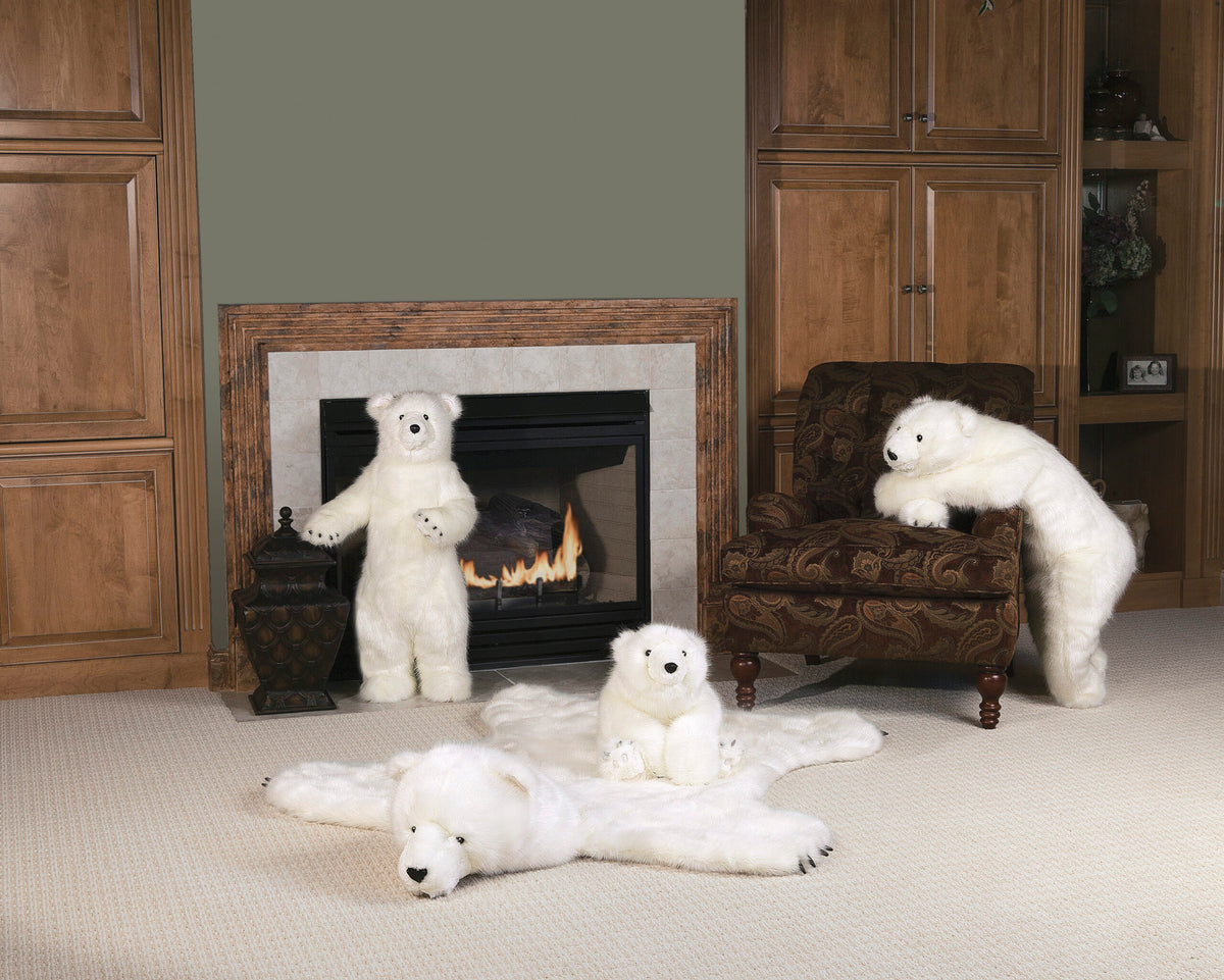 White polar bear plush with a soft huggable body.