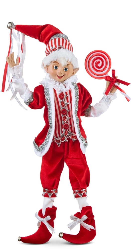 16" Elf Lollipop Peppermint Posable