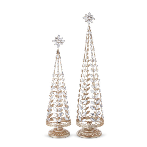 Champagne decorative tree for holiday decorating