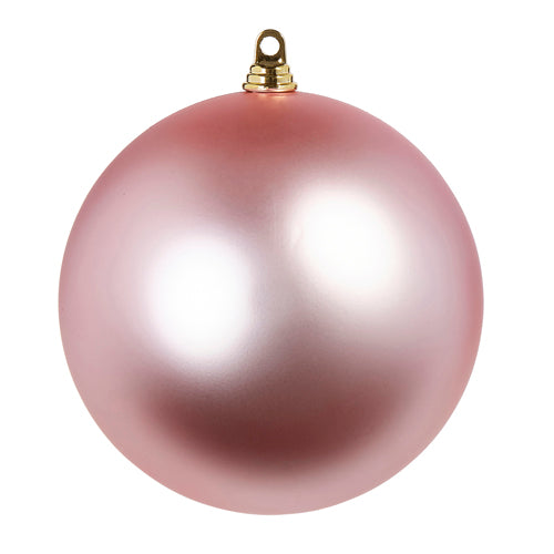 Light pink matte ball ornament with a smooth finish.