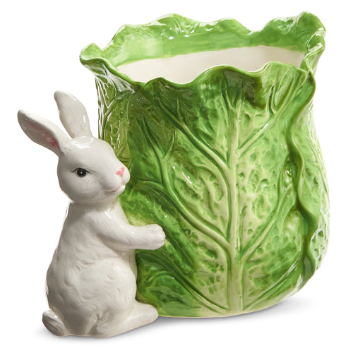 9" Cabbage Container w/ Bunny