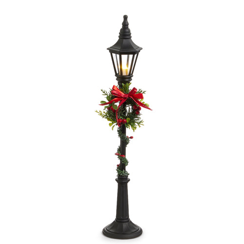 18" LED Black Lamp Post