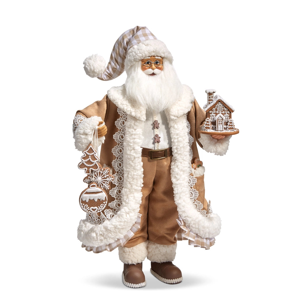 18" Santa Gingham Gingerbread
