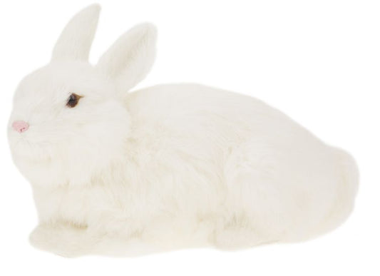 13x8" Sitting Rabbit White