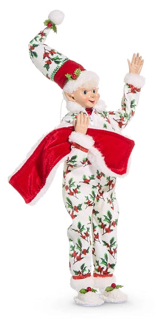 16" Elf Blanket Pajama Party Posable