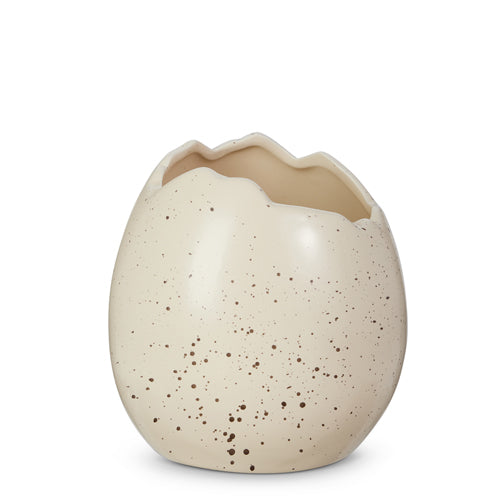 6.5" Egg Planter Cream Speckled