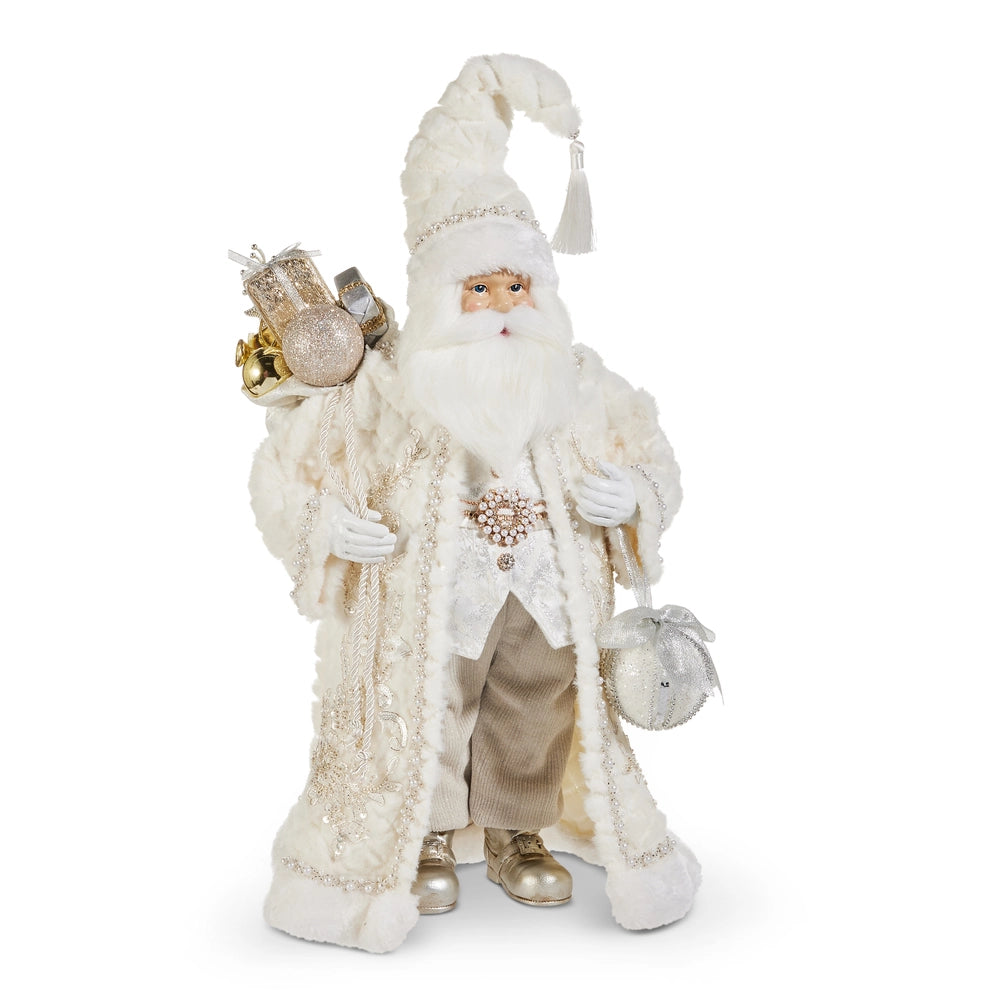 22" Father Christmas White Fur Coat